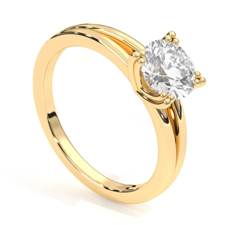 Pierścionek z diamentem od 0.30ct do 1.0ct z żółtego złota [P04010103Z]