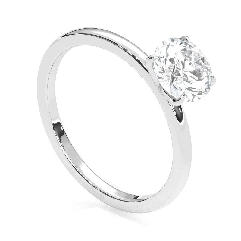 Pierścionek z diamentem od 0.30ct do 1.0ct z platyny [P04070103P]