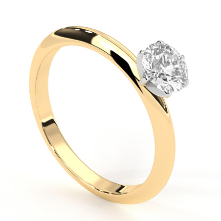 Pierścionek z diamentem 0.50ct E VVS1 VG [BV06010105Z02] z żółtego złota