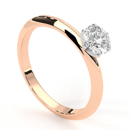 Pierścionek z diamentem 0.50ct E VVS1 VG [BV06010105R02] z różowego złota