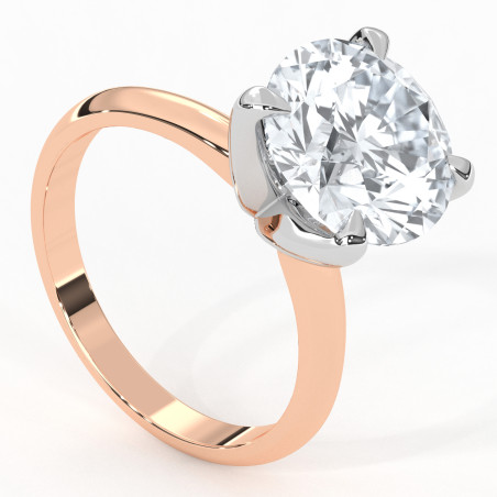 Pierścionek z diamentem 5ct E VS2 EX EX z różowego złota [P06090150R]
