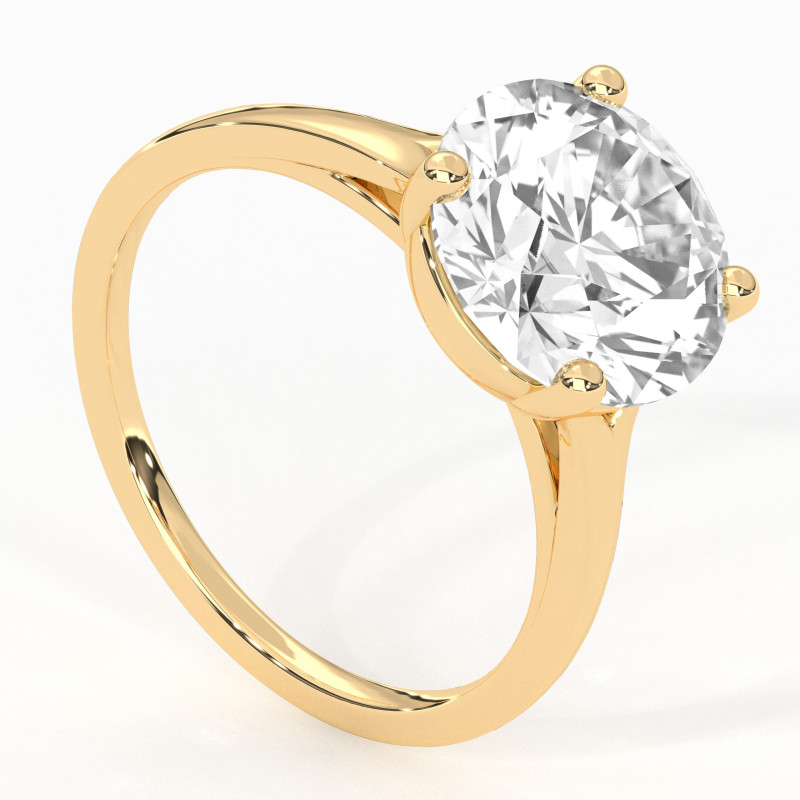Pierścionek z diamentem 4.2ct E Si1 EX [BV06060142Z01] z żółtego złota