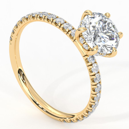 Pierścionek z diamentem 2.0ct D Si1 EX [P07090120Z01] z żółtego złota