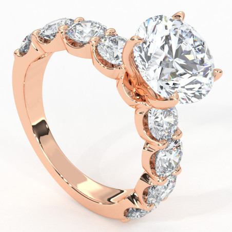 Pierścionek z diamentem 3.13ct D Vs2 EX [P07100130R01] z różowego złota