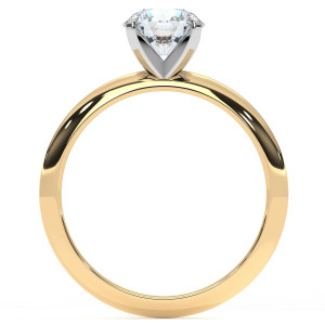 Pierścionek z diamentem laboratoryjnym od 0.50ct do 5.0ct z żółtego złota [P01010105Z-LG]