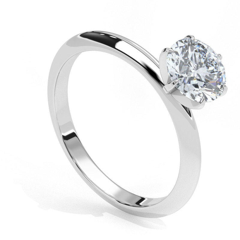 Pierścionek z diamentem laboratoryjnym od 0.50ct do 5.0ct z platyny [P01020105P-LG]