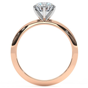 Pierścionek z diamentem laboratoryjnym od 0.50ct do 5.0ct z różowego złota [P01020105R-LG]