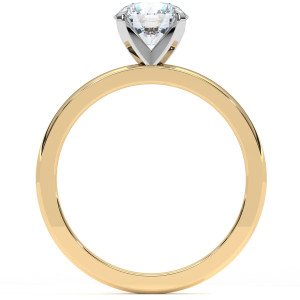 Pierścionek z diamentem laboratoryjnym od 0.50ct do 5.0ct z żółtego złota [P01030105Z-LG]