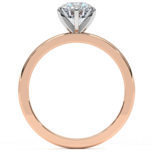 Pierścionek z diamentem laboratoryjnym od 0.50ct do 5.0ct z różowego złota [P01050105R-LG]