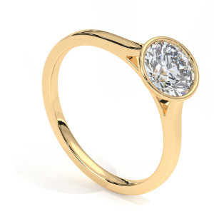 Pierścionek z diamentem laboratoryjnym od 0.50ct do 5.0ct z żółtego złota [P01060105Z-LG]