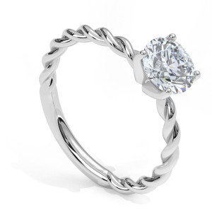 Pierścionek z diamentem laboratoryjnym od 0.50ct do 5.0ct z platyny [P01070105P-LG]