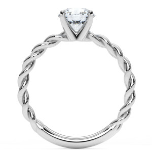 Pierścionek z diamentem laboratoryjnym od 0.50ct do 5.0ct z białego złota [P01070105B-LG]