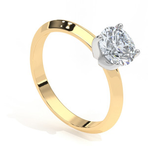 Pierścionek z diamentem laboratoryjnym od 0.50ct do 5.0ct z żółtego złota [P01080105Z-LG]