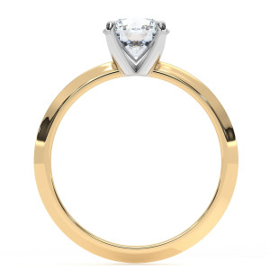 Pierścionek z diamentem laboratoryjnym od 0.50ct do 5.0ct z żółtego złota [P01080105Z-LG]