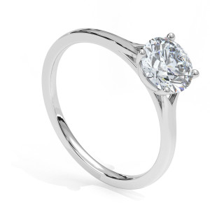 Pierścionek z diamentem laboratoryjnym od 0.50ct do 5.0ct z platyny [P01090105P-LG]