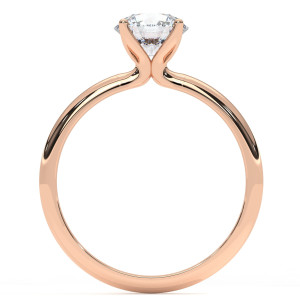 Pierścionek z diamentem laboratoryjnym od 0.50ct do 5.0ct z różowego złota [P01100105R-LG]