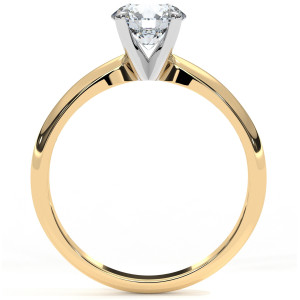 Pierścionek z diamentem laboratoryjnym od 0.50ct do 5.0ct z żółtego złota [P02010105Z-LG]