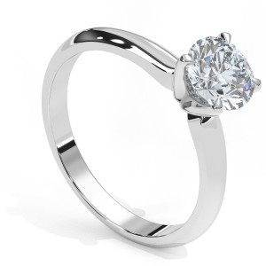 Pierścionek z diamentem laboratoryjnym od 0.50ct do 5.0ct z platyny [P02010105P-LG]