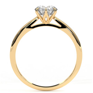 Pierścionek z diamentem laboratoryjnym od 0.50ct do 5.0ct z żółtego złota [P02030105Z-LG]