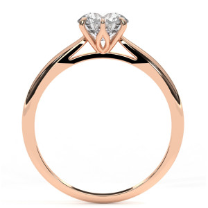 Pierścionek z diamentem laboratoryjnym od 0.50ct do 5.0ct z różowego złota [P02030105R-LG]