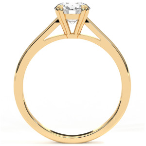 Pierścionek z diamentem laboratoryjnym od 0.50ct do 5.0ct z żółtego złota [P02040105Z-LG]