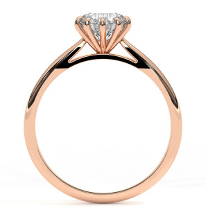 Pierścionek z diamentem laboratoryjnym od 0.50ct do 5.0ct z różowego  złota [P02050105R-LG]
