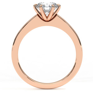 Pierścionek z diamentem laboratoryjnym od 0.50ct do 5.0ct z różowego złota [P02090105R-LG]