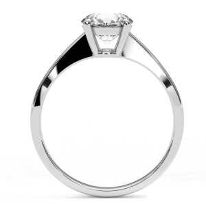 Pierścionek z diamentem laboratoryjnym od 0.50ct do 5.0ct z białego złota [P02100105B-LG]