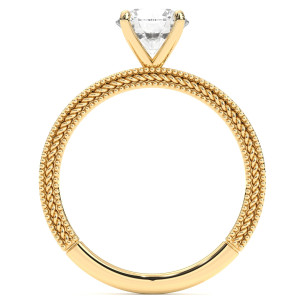 Pierścionek z diamentem laboratoryjnym od 0.50ct do 5.0ct z żółtego złota [P04020105Z-LG]