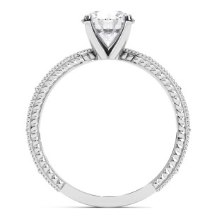 Pierścionek z diamentem laboratoryjnym od 0.50ct do 5.0ct z platyny [P04030105P-LG]