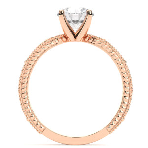 Pierścionek z diamentem laboratoryjnym od 0.50ct do 5.0ct z różowego złota [P04030105R-LG]
