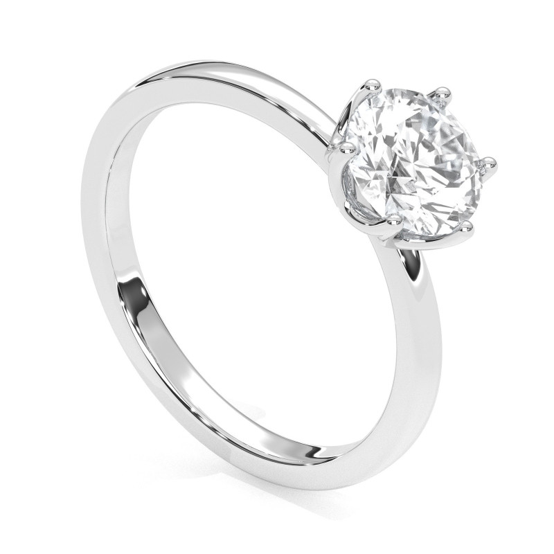 Pierścionek z diamentem laboratoryjnym od 0.50ct do 5.0ct z platyny [P04050105P-LG]
