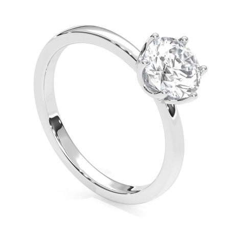 Pierścionek z diamentem laboratoryjnym od 0.50ct do 5.0ct z białego złota [P04050105B-LG]