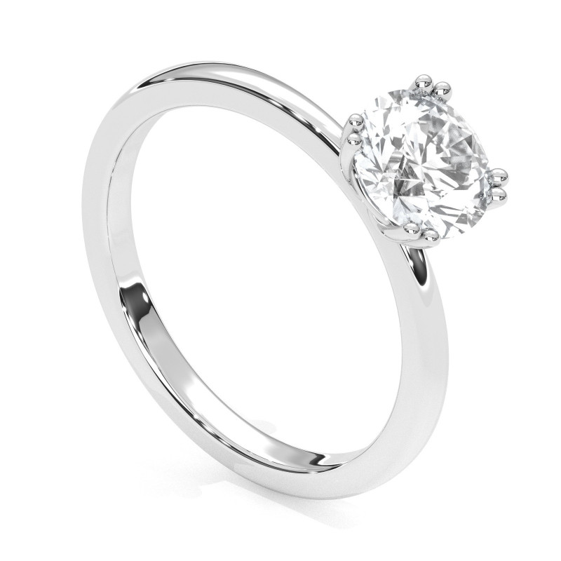 Pierścionek z diamentem laboratoryjnym od 0.50ct do 5.0ct z platyny [P04060105P-LG]