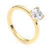 Pierścionek z diamentem laboratoryjnym od 0.50ct do 5.0ct z żółtego złota [P04060105Z-LG]