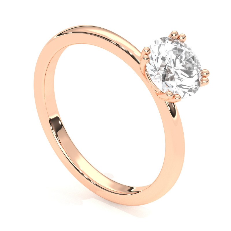 Pierścionek z diamentem laboratoryjnym od 0.50ct do 5.0ct z różowego złota [P04060105R-LG]