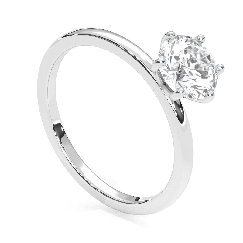 Pierścionek z diamentem laboratoryjnym od 0.50ct do 5.0ct z platyny [P04080105P-LG]