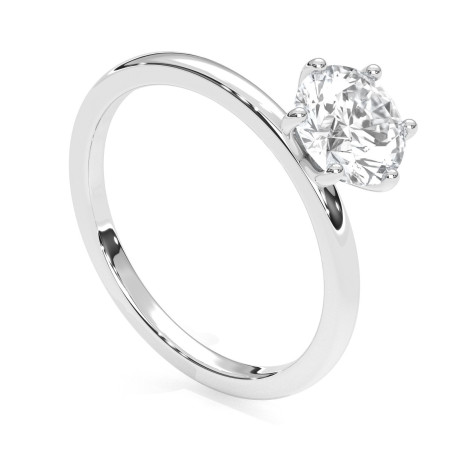 Pierścionek z diamentem laboratoryjnym od 0.50ct do 5.0ct z platyny [P04080105P-LG]
