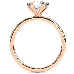 Pierścionek z diamentem laboratoryjnym od 0.50ct do 5.0ct z różowego złota [P04080105R-LG]