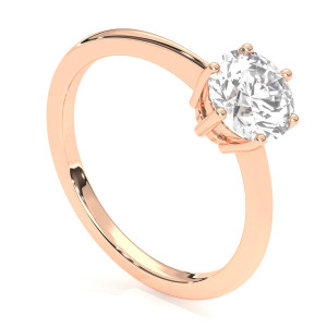 Pierścionek z diamentem laboratoryjnym od 0.50ct do 5.0ct z różowego złota [P04090105R-LG]