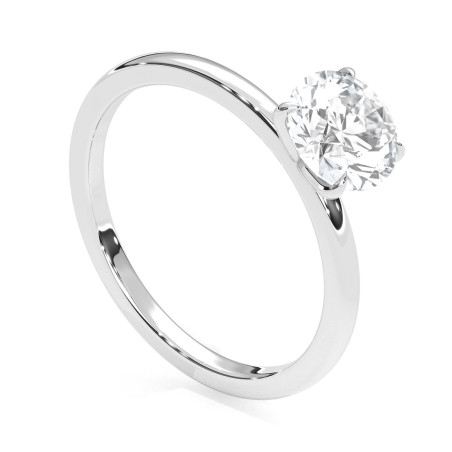 Pierścionek z diamentem laboratoryjnym od 0.50ct do 5.0ct z białego złota [P04070105B-LG]