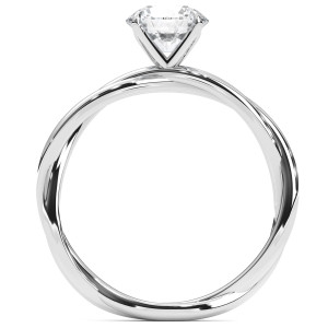 Pierścionek z diamentem laboratoryjnym od 0.50ct do 5.0ct z białego złota [P04100105B-LG]