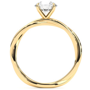 Pierścionek z diamentem laboratoryjnym od 0.50ct do 5.0ct z żółtego złota [P04100105Z-LG]