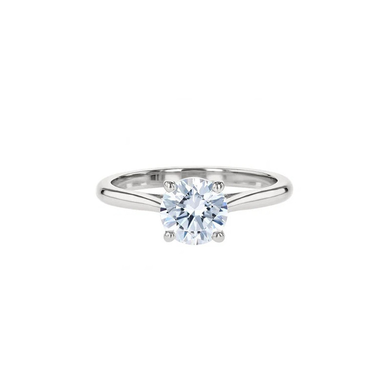 Lotus 4-Prong Solitaire Engagement Ring