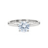 Lotus 4-Prong Solitaire Engagement Ring