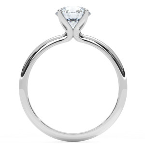 Half Bezel Engagement Ring | Diamora