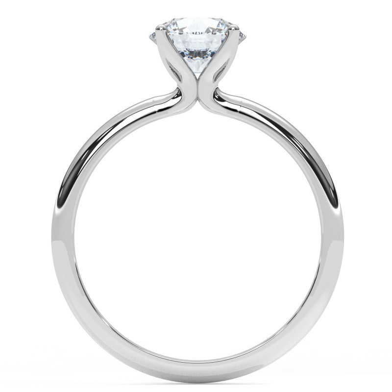 Half Bezel Engagement Ring | Diamora
