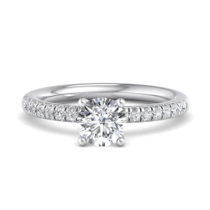 Classic Hidden Halo Engagement Ring Setting | Engagement Ring Settings