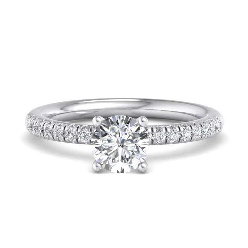 Graceful Side Stone Engagement Ring Setting | Engagement Ring Settings