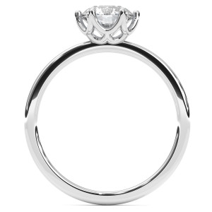 Oprawa jednokamieniowa P0405 – białe złoto 585